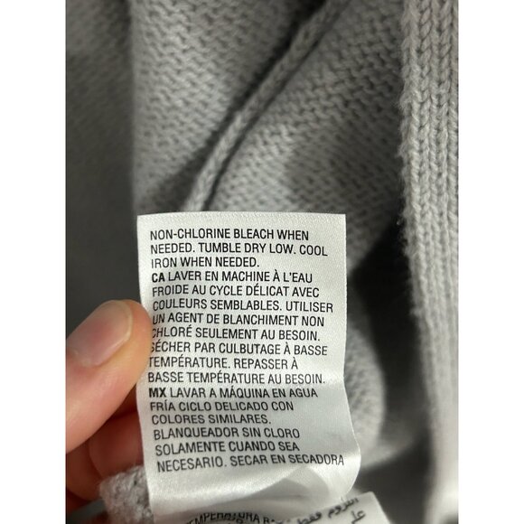 Style & Co Hooded Cardigan Duster Gray Sz Large Open Front Long Sleeve Cozy Knit - Picture 8 of 11